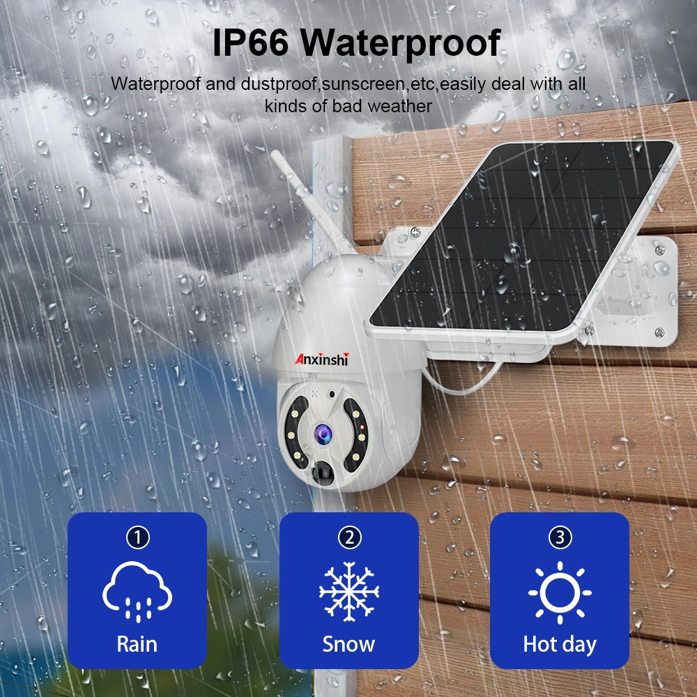 4G SIM Card 2MP HD Low Power Consumption Solar Panel Outdoor Monitoring PTZ Camera Two-Way Audio