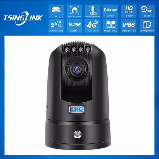 4G 지능형 얼굴 인식 CCTV 무선 감시 돔 카메라 야외 원격 제어 배터리 구동 PTZ 카메라